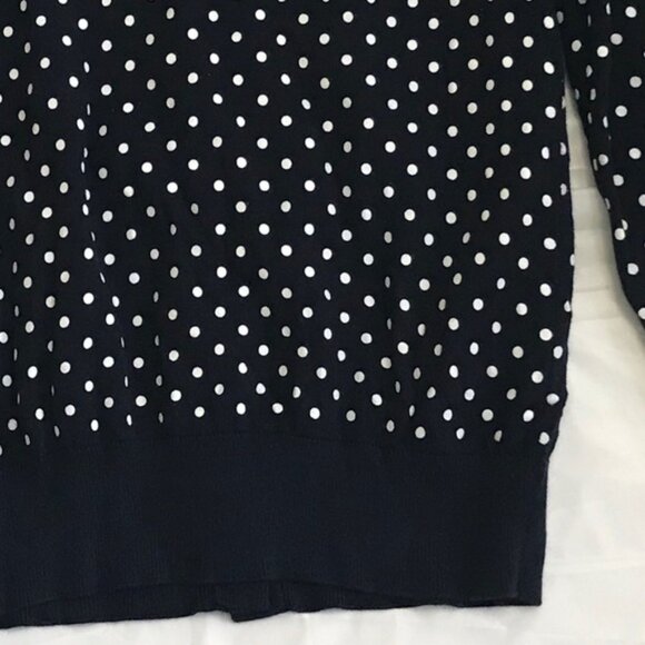 Tommy Hilfiger Polka Dot Cotton Cardigan Sweater Cardi Knit Top Jacket Preppy M - Picture 8 of 8